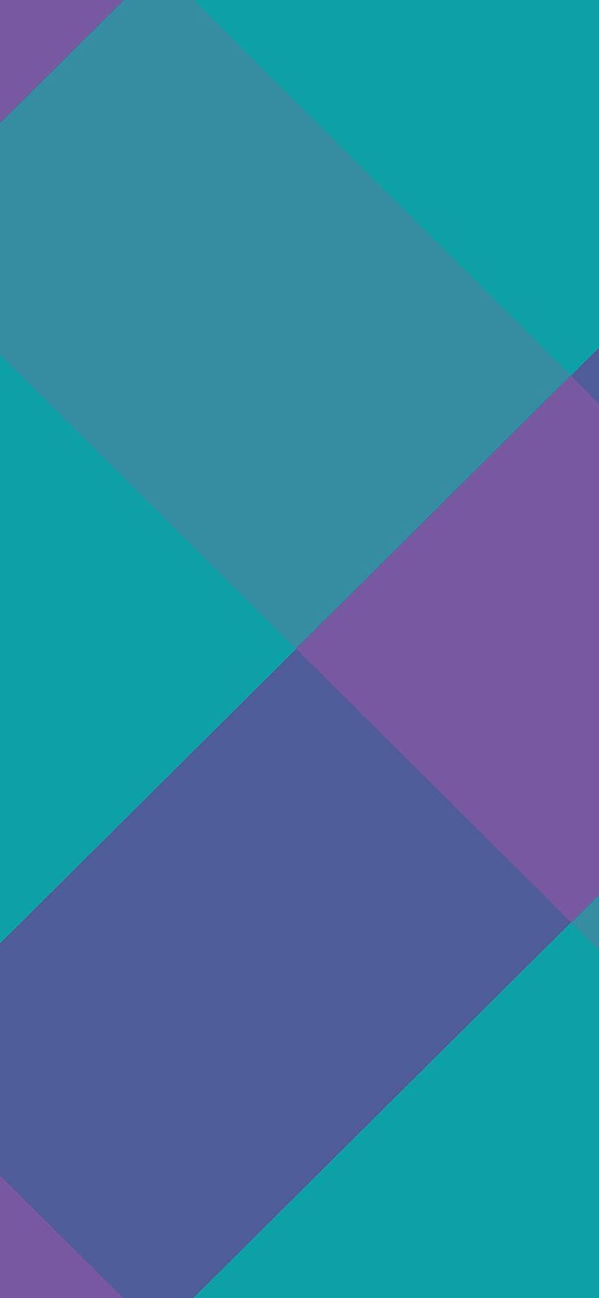 iPhone X : 紫青の四角形の抽象的な線 HD電話の壁紙
