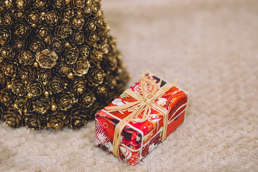 Feiertage, Neujahr, Dekorationen, Weihnachten, Box, Geschenk, Geschenk HD-Hintergrundbild