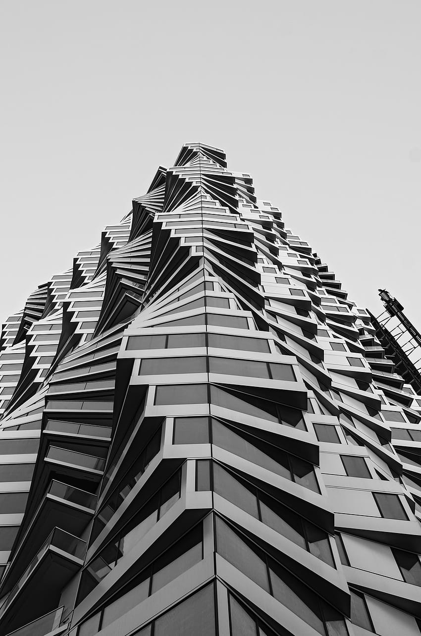 Scala di grigi dell'edificio – San Francisco, edifici in bianco e nero su Sfondo del telefono HD