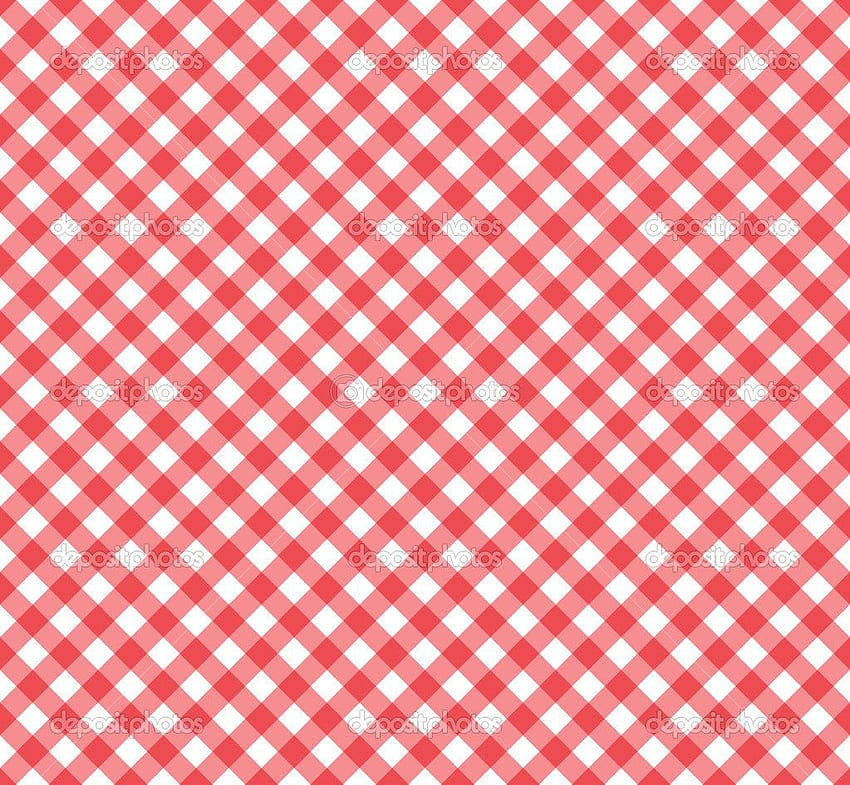 Red Gingham and, Checked HD wallpaper