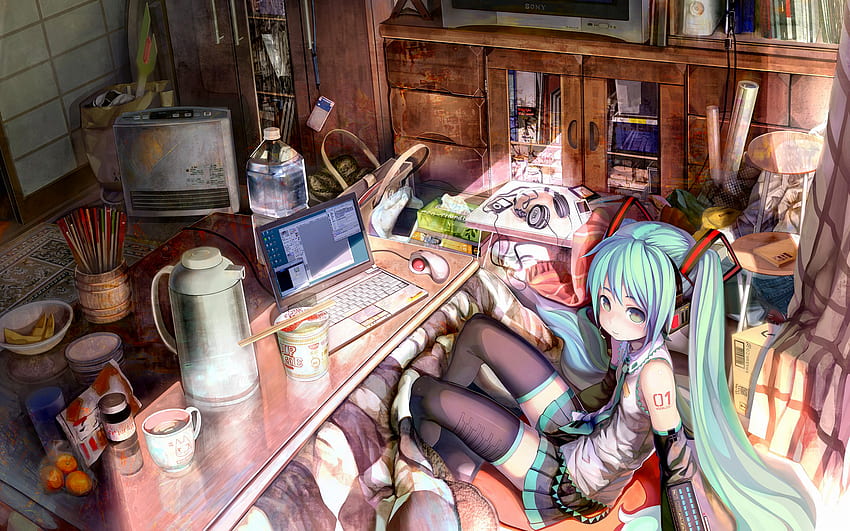 Hatsune Miku, Miku, detailliert, Computer, Vocaloid HD-Hintergrundbild