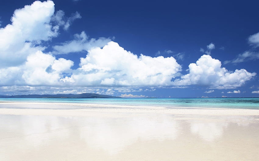 Okinawa Japan - Okinawa's Turquoise beach and Sky NO.18 HD wallpaper