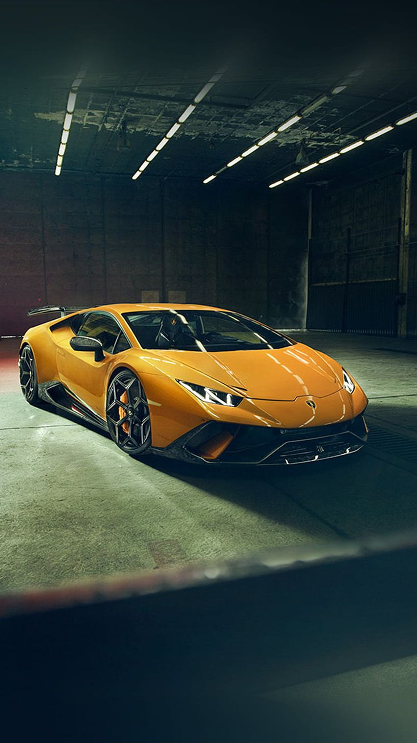 Lamborghini Yellow Car Garage Art, Ritratto di auto Sfondo del telefono HD