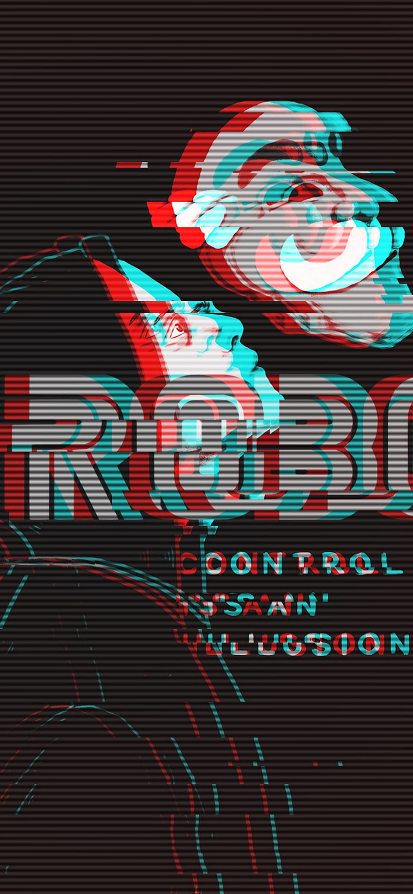 Mr Robot Control è un'arte illusoria iPhone XS MAX, Robot Pattern Sfondo del telefono HD