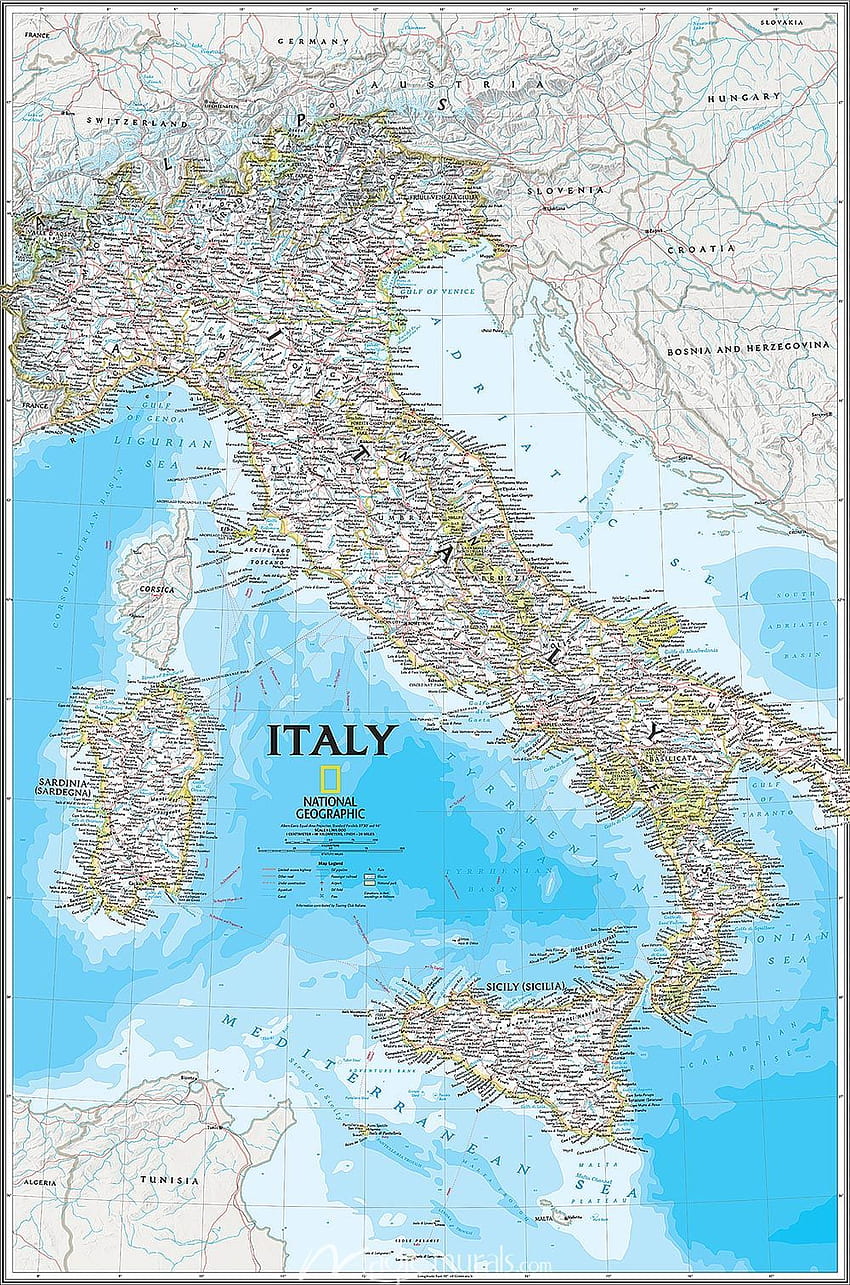 Italy Classic Map Wall Mural HD phone wallpaper