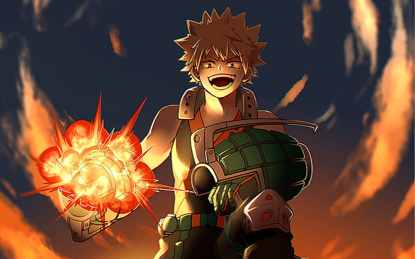 My flat wallpaper of Bakugou that I made yesterday for his birthday! I hope  you like it!!! : r/BokuNoHeroAcademia