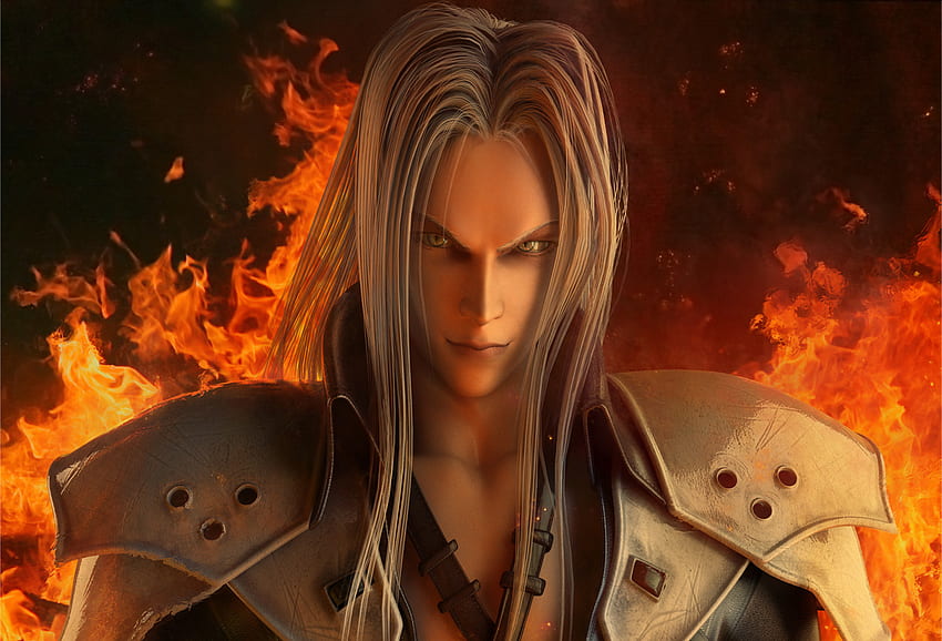 Sephiroth, Final Fantasy VII, Feuer, Rüstung HD-Hintergrundbild