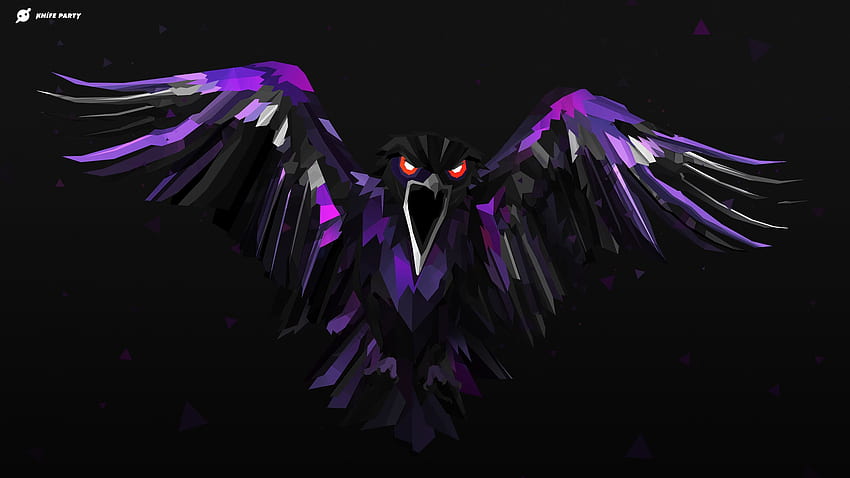 Artistic Bird Colorful Digital Art Polygon Raven knife party ., 2560X1440 Party HD wallpaper
