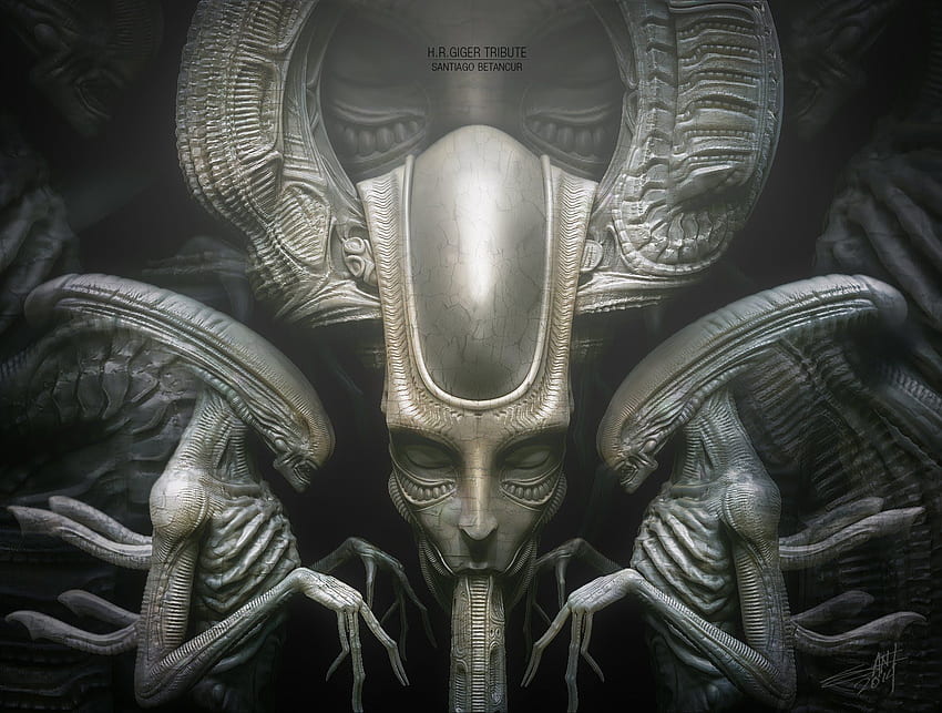 H R GIGER Art Artwork Dark Evil Artistic Horror Fantasy Sci Fi Alien, Hr Giger HD wallpaper