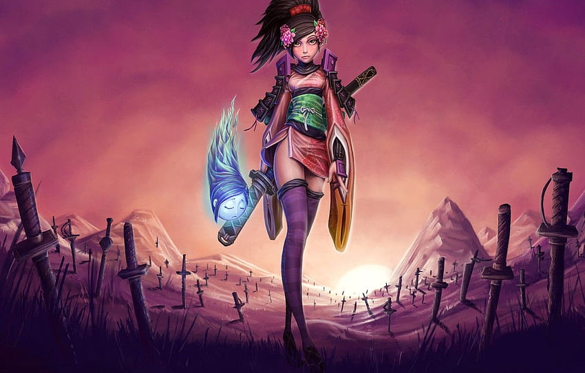 girl, sword, game, weapon, katana, ken, soul, Strong Girl HD wallpaper