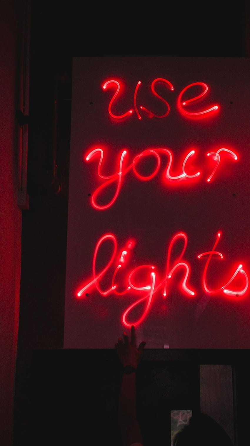 Red neon lights, inscription, darkness iPhone X 8, 7, 6, 5, 4, 3GS HD phone wallpaper