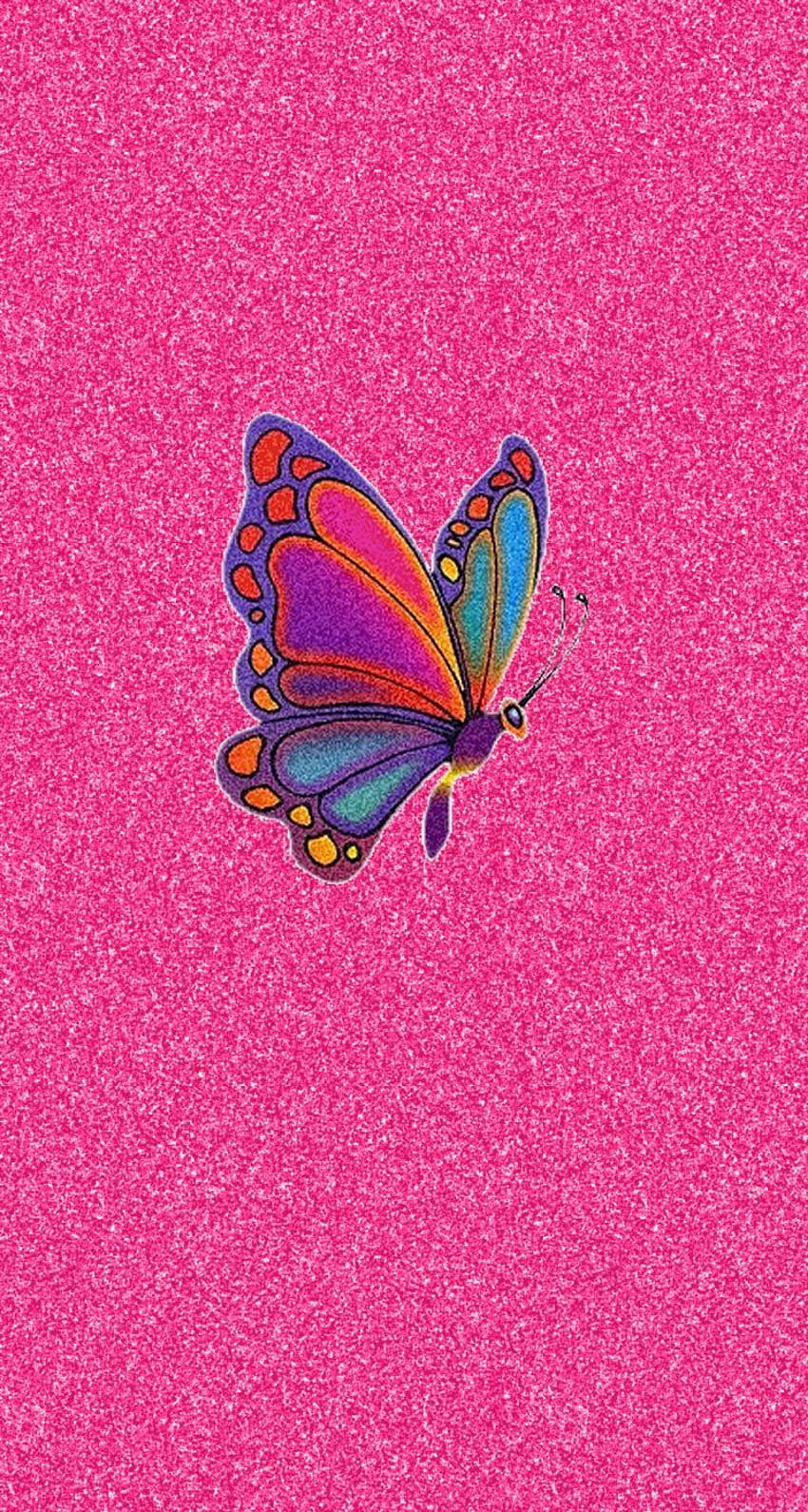 Pink Glitter Colorful Butterfly iPhone . Color - Glitter HD phone wallpaper  | Pxfuel