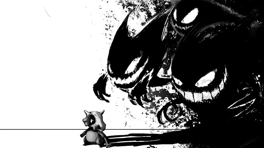 Anime en blanco y negro, PC estético de anime negro fondo de pantalla