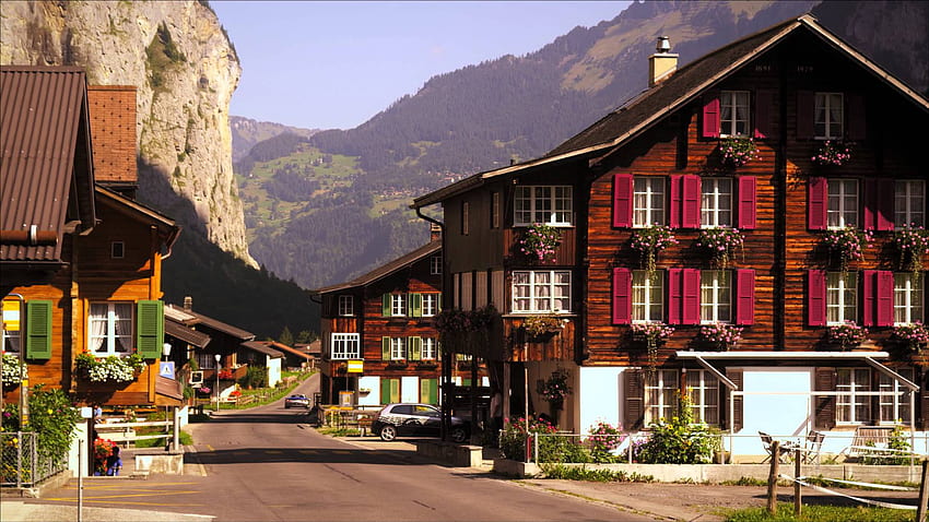 : Village Suisse - Demeures, Maisons, Suisse, Villages Suisse Fond d'écran HD