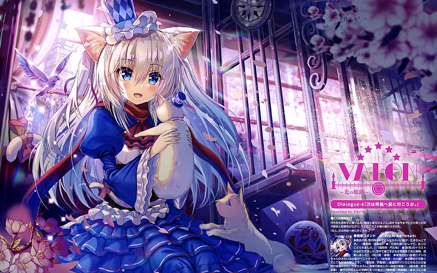 Anime Cat Girl, Animal Ears, Loli, Blue Dress, Cute - Cute Anime Cat Girl - , Gamer Girl Anime Cat Wallpaper HD