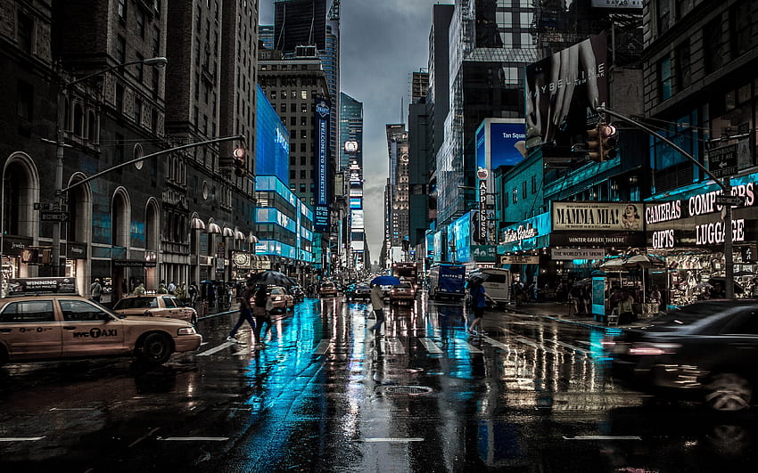 New York City - Times Square, urban, architecture, new york city, reflection, times square, manhattan HD wallpaper