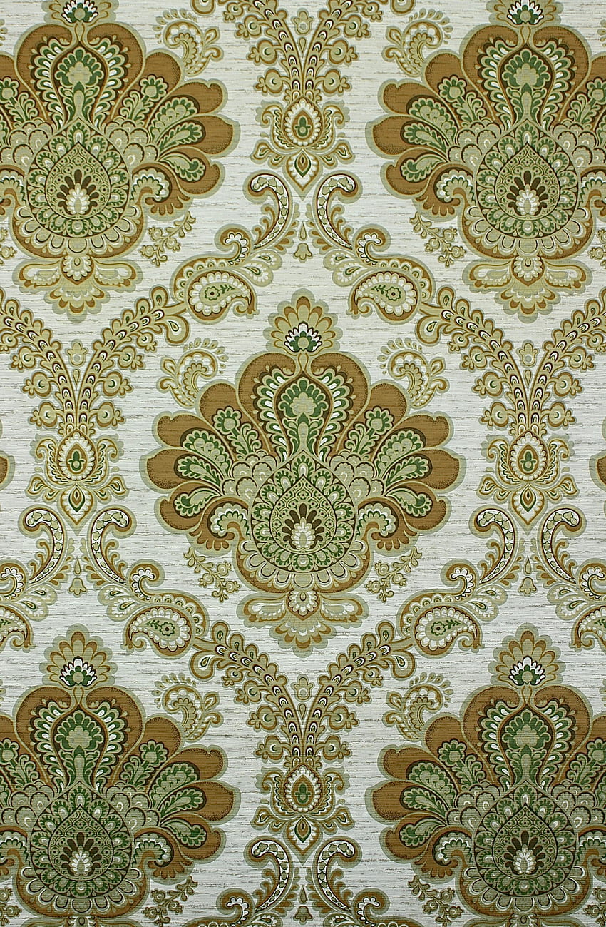 Vintage - Vintage Gold And Green Pattern HD phone wallpaper
