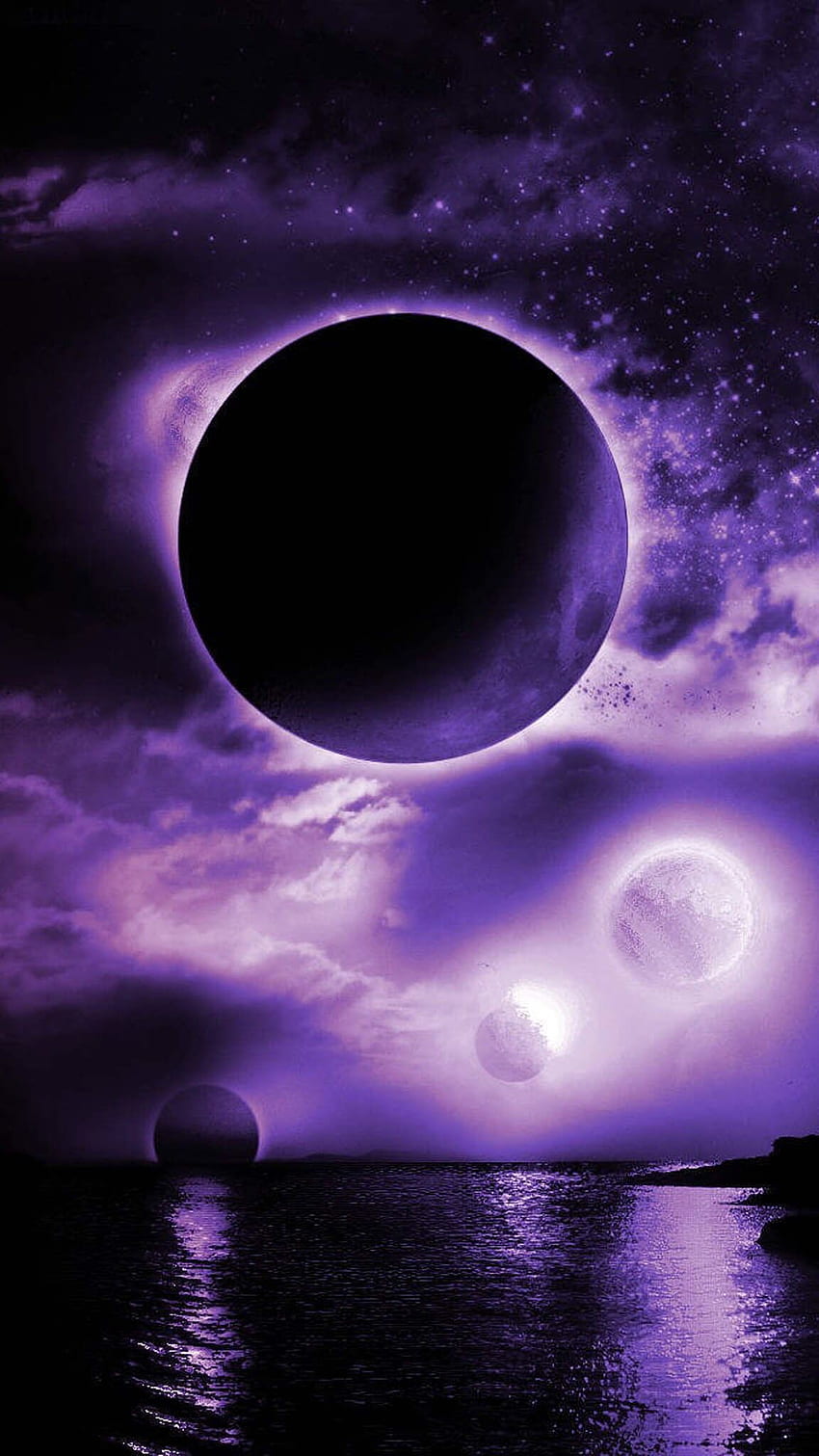 Download Light Purple Aesthetic Crescent Moon Wallpaper  Wallpaperscom