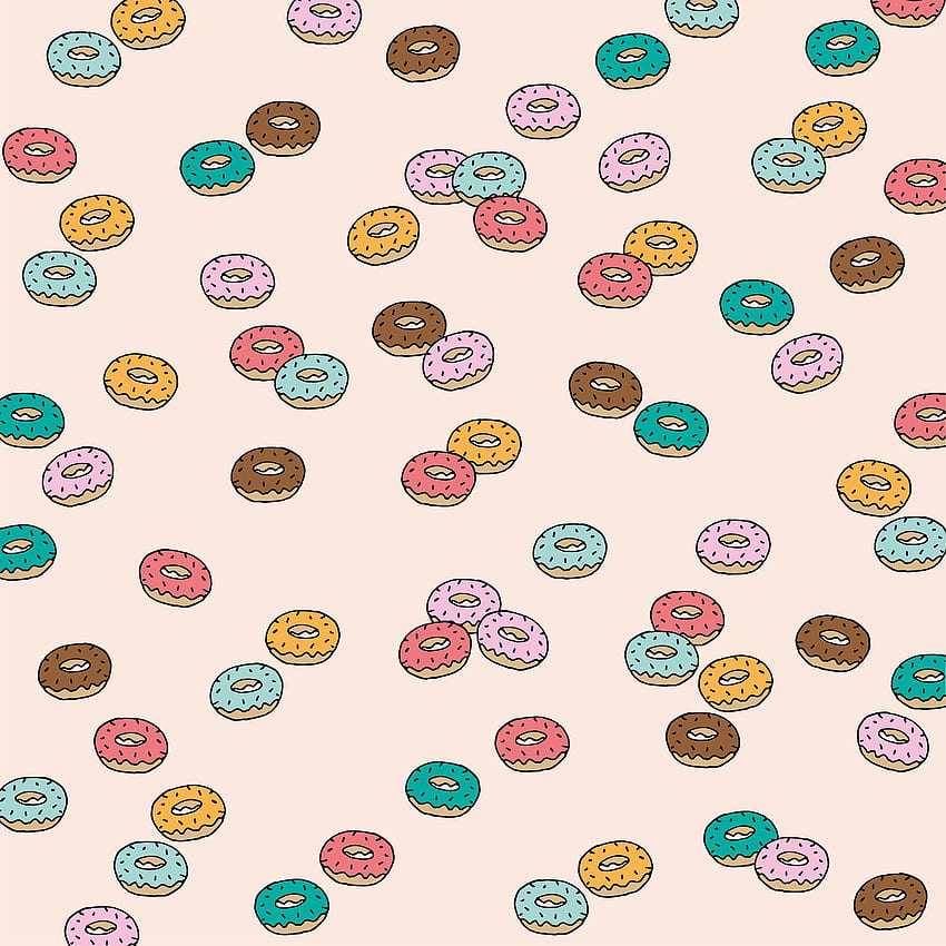Donut preocupe, seja feliz – Make and Tell, Donut Pattern papel de parede HD