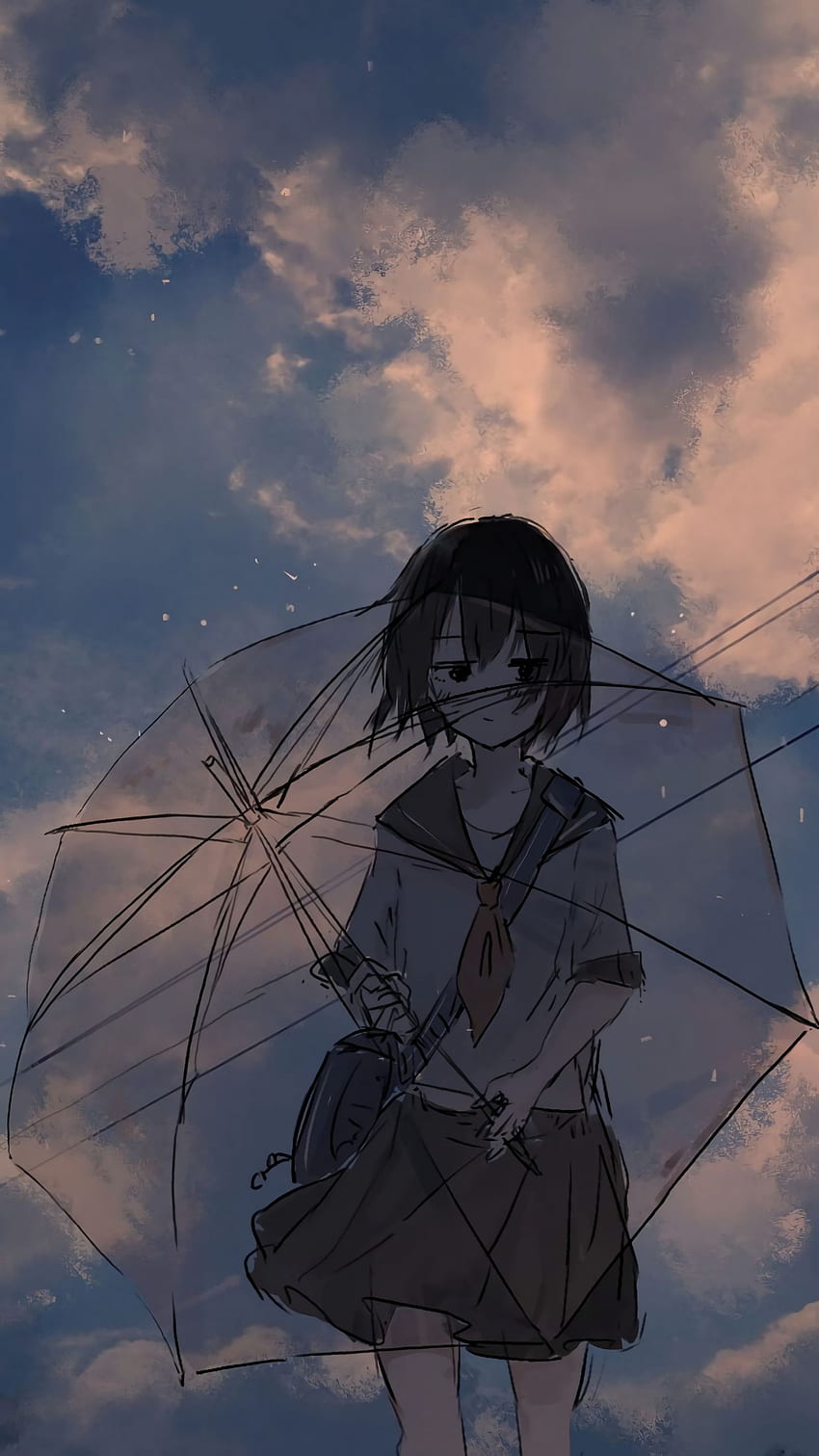 Anime rain sad HD wallpapers | Pxfuel