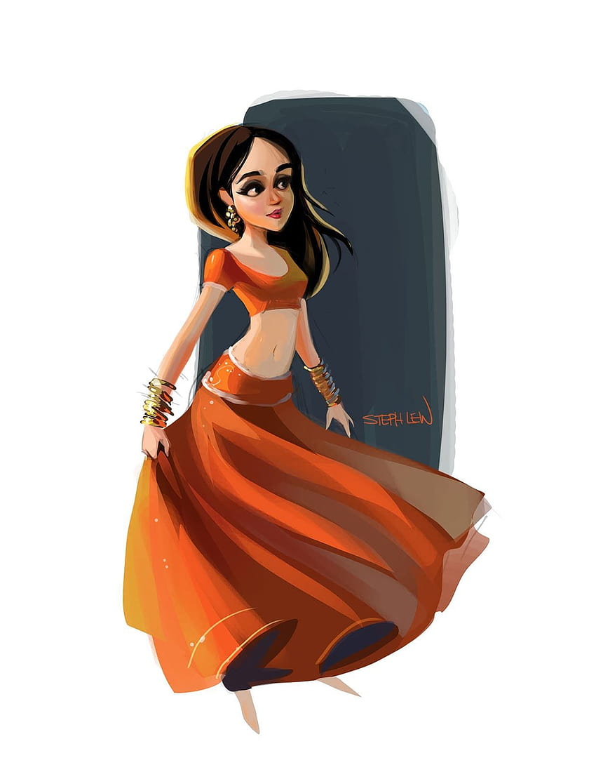 Steph Lew Art: Lunch Doodle. Girly art, Indian illustration, Indian Cartoon  HD phone wallpaper | Pxfuel