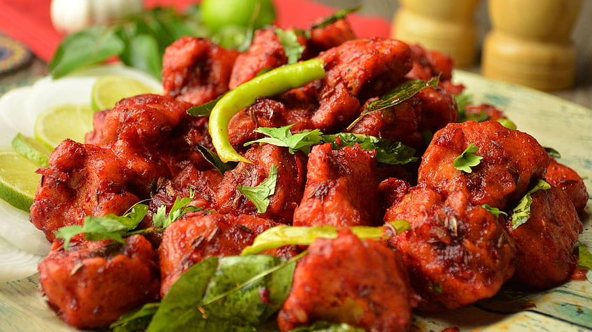 Indische Küche, Huhn 65 HD-Hintergrundbild