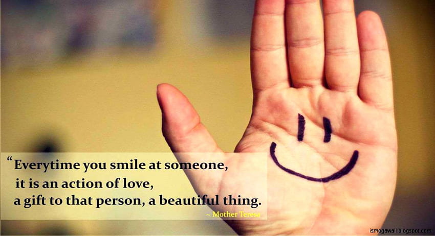 Cute Quotes Smile HD wallpaper