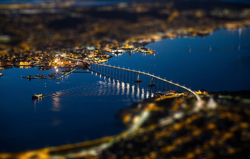 jembatan, lampu, kapal, perahu, Norwegia, Tromso, Tromso, Tromsø Wallpaper HD