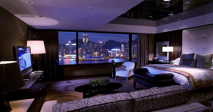 Innen Schlafzimmer ultra. Luxuriöse Schlafzimmer, Luxus, Luxusapartment HD-Hintergrundbild