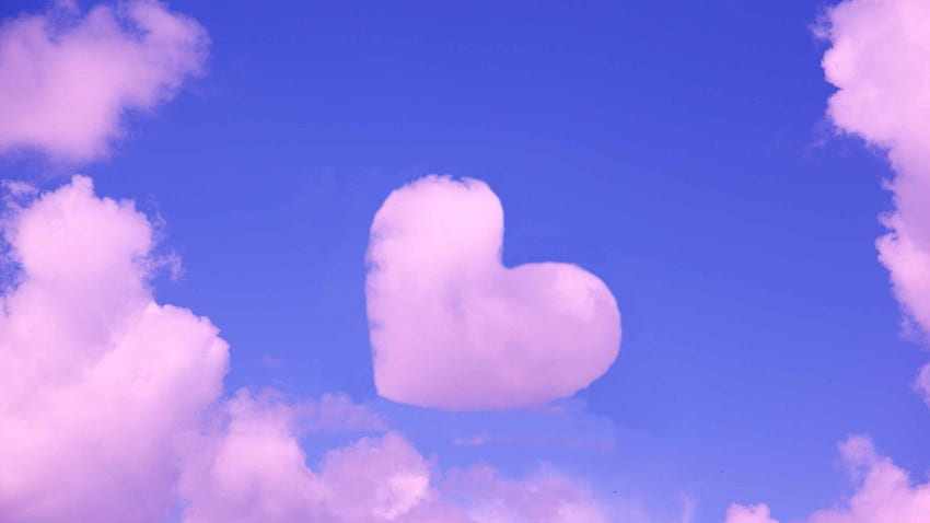 Pink Heart Cloud For Mac Book, Amazing Cloud graphy HD wallpaper