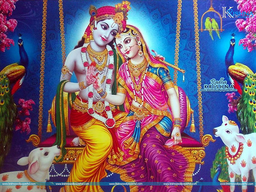 Radha Krishna On Swing Kryszna Bóg, i Tapeta HD