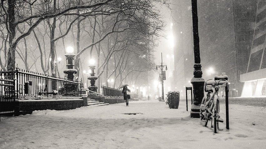 NYC Winter Scenes, 타임스퀘어 스노우 HD 월페이퍼