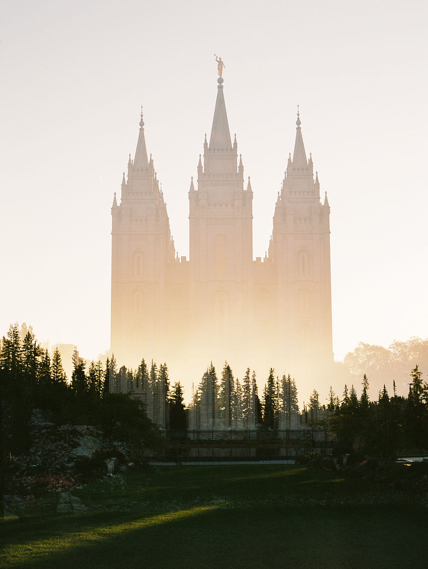 Salt Lake LDS Temple + Mountain Sunset, San Diego Temple HD phone wallpaper