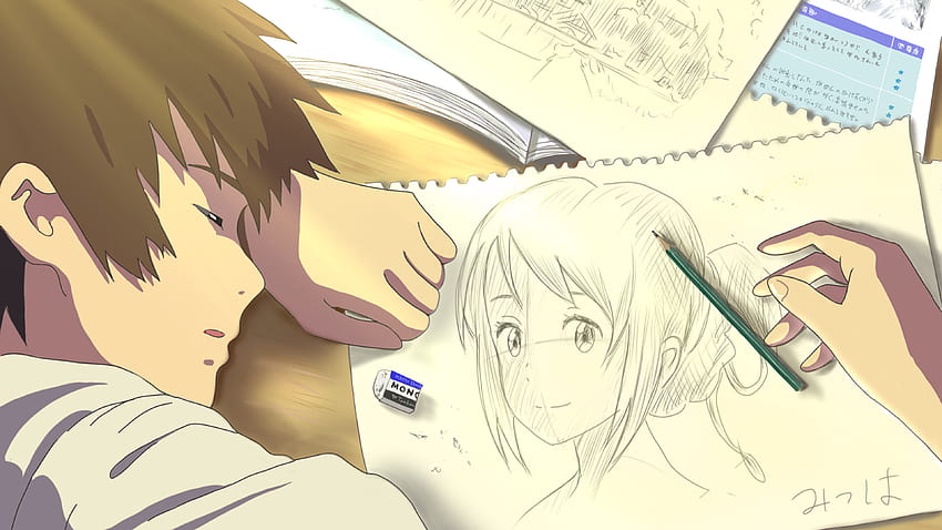 Mitsuha Miyamizu, Anime, Taki Tachibana, Dein Name. JPG HD-Hintergrundbild