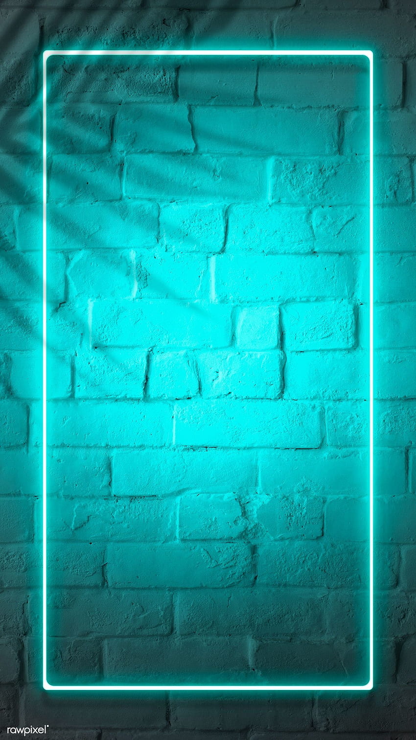 Ekran telefonu z tropikalnymi zielonymi neonami. premium autorstwa / HwangMangjoo. Światło neonowe, neon, neonowe tło, turkusowa estetyka Tapeta na telefon HD
