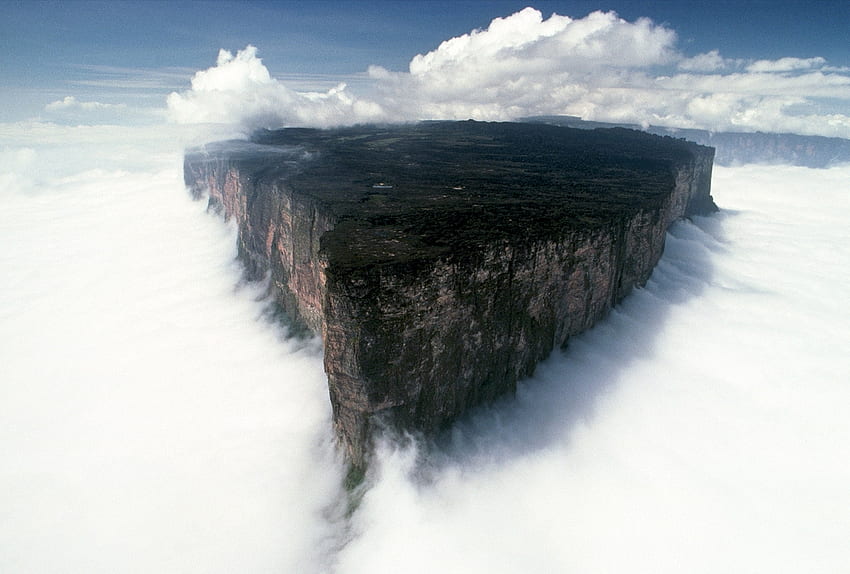 Mont Roraima, brume, brouillard, nuages, nature, falaise, montagne Fond d'écran HD