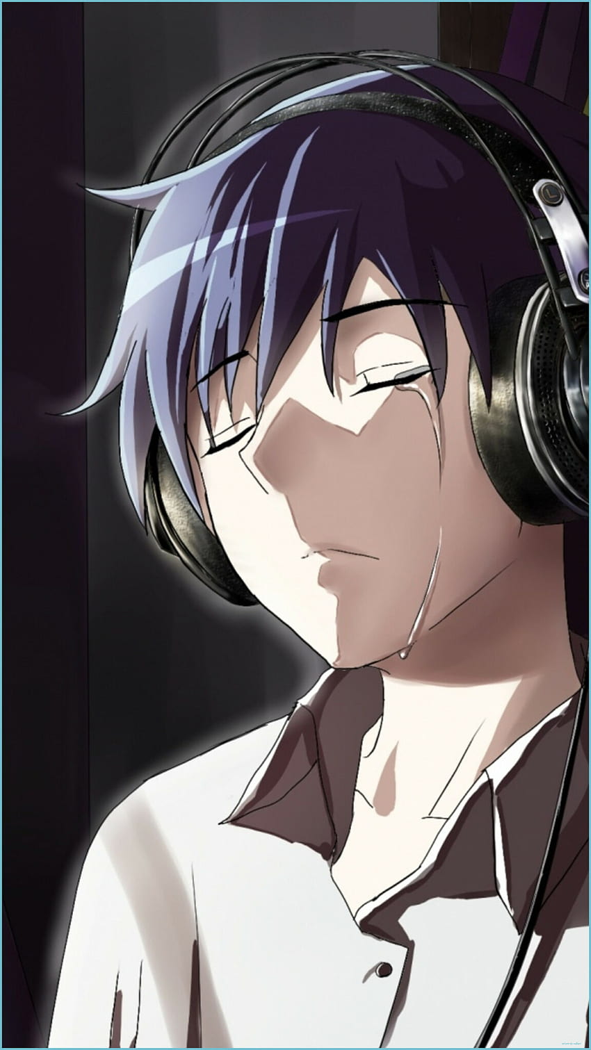 Crying Anime Boy On Dog - Sad Anime Boy, Sad Anime Guy HD phone wallpaper