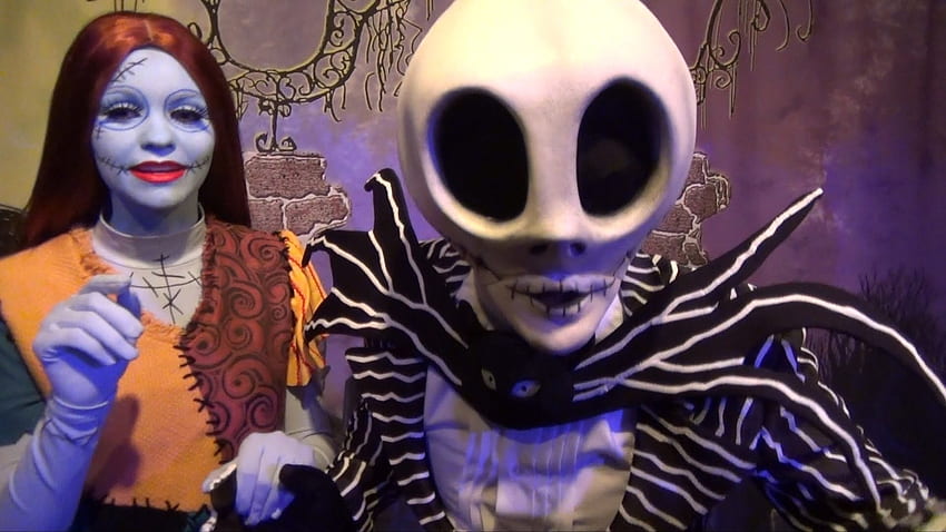 Jack Skellington et Sally se saluent à la fête d'Halloween pas si effrayante de Mickey 2013 Walt Disney World - YouTube Fond d'écran HD