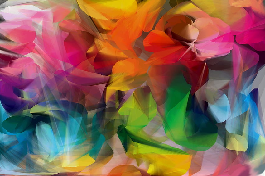 Abstract, Bright, Multicolored, Motley, , Drawing, Brush HD wallpaper