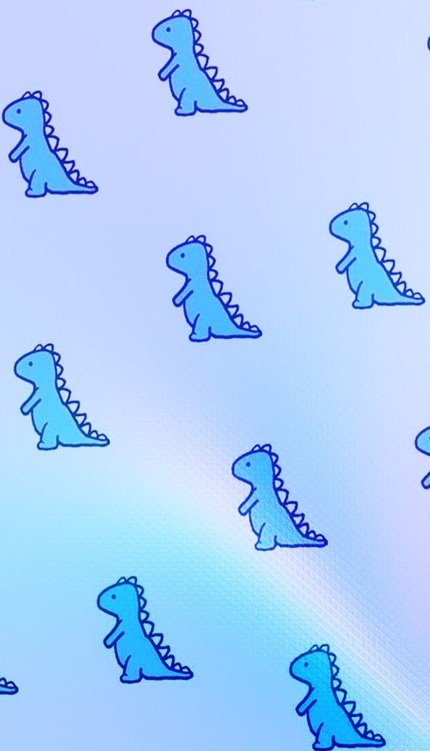 Sky blue dinosaur kids seamless pattern background