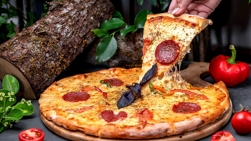 delicious pizza, food , 16:9 , background, 25180, Food Pizza HD wallpaper