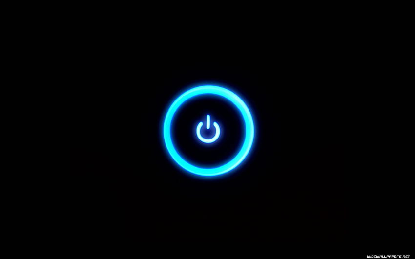 Black with the power button HD wallpaper