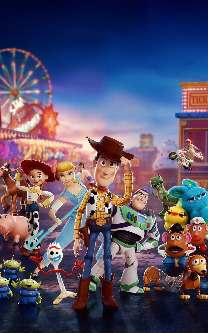 Toy Story 4 iPhone, süße Spielzeuggeschichte HD-Handy-Hintergrundbild