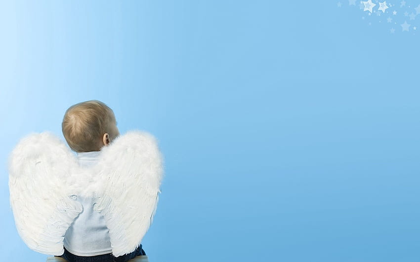 Minimalism, Nice, Sweetheart, Wings, Kid, Tot, Angel, Child HD wallpaper