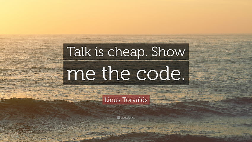 Linus Torvalds: “Falar é barato. Mostre-me o código. papel de parede HD