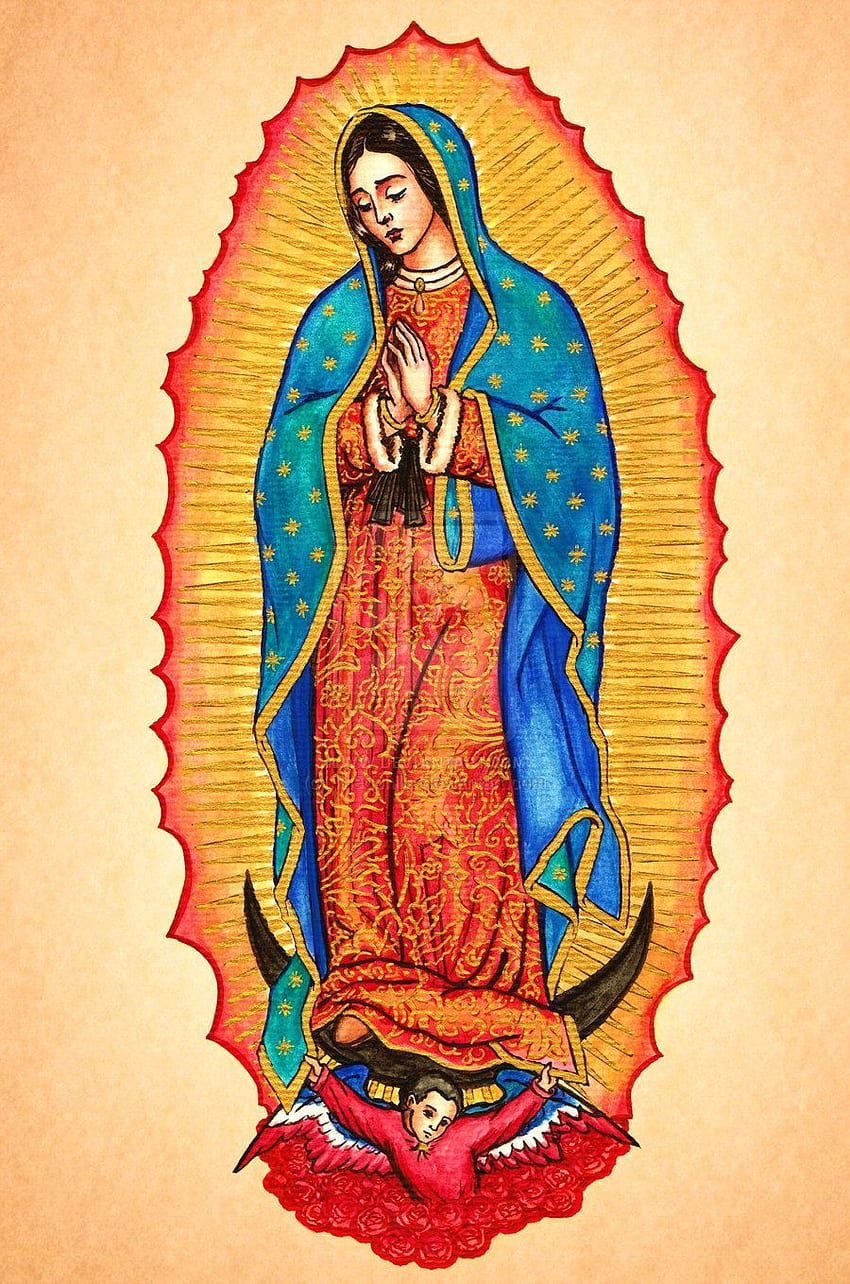 Abuela Our Lady Serape and Roses Png,Virgen de Guadalupe PNG,Latina