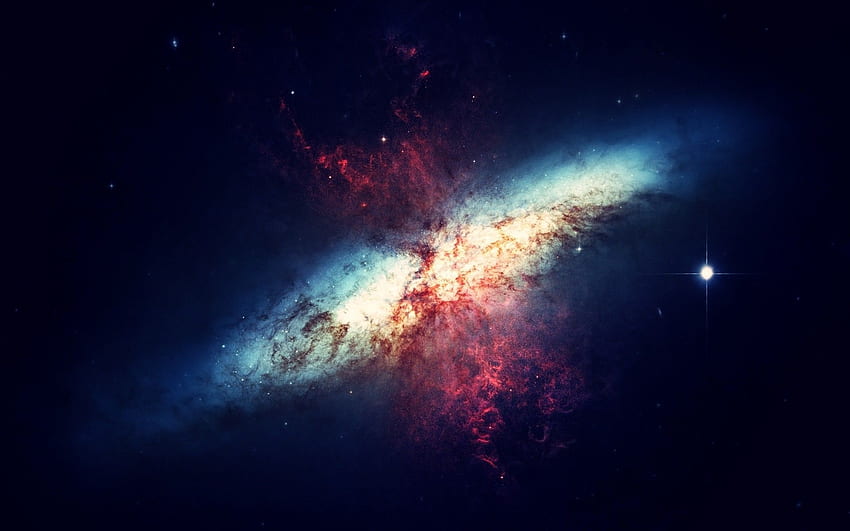Explosión azul rosa nebulosa - Teléfono, espacio rosa y azul fondo de pantalla