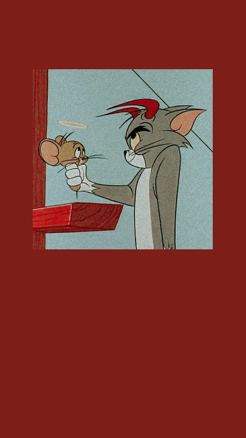 ย้อนยุค Tom And Jerry ทอมและเจอร์รี่คริสต์มาส วอลล์เปเปอร์โทรศัพท์ HD