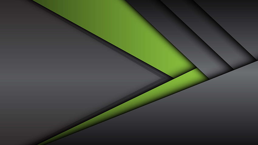 Геометрични фигури, тъмно сиво, зелено за широк екран, 1920 X 1080 зелено и сиво, абстрактно HD тапет