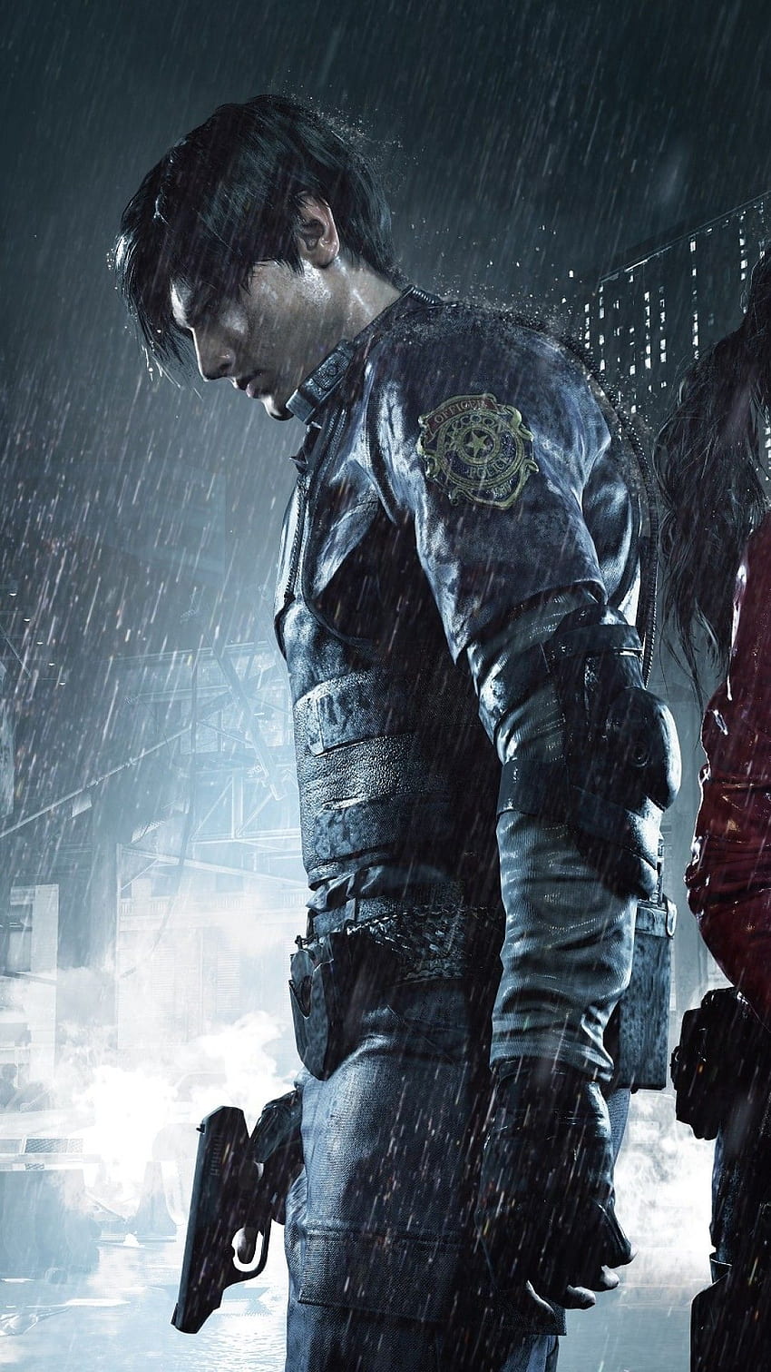 Resident Evil 2, Leon Scott Kennedy for iPhone 8, iPhone 7 Plus, iPhone 6+, Sony Xperia Z, HTC One HD phone wallpaper